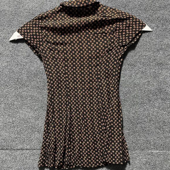 Silence + Noise Shirt Womens Small Geometric Button Front Fitted Top - Picture 7 of 7